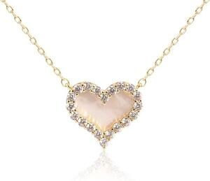 Rosedance Heart 16" Necklace 14K Gold Plated Dainty 2" Extender NIB